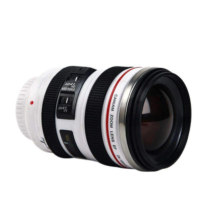 Travel Camera Lens Shaped Coffee Mug Stainless Steel