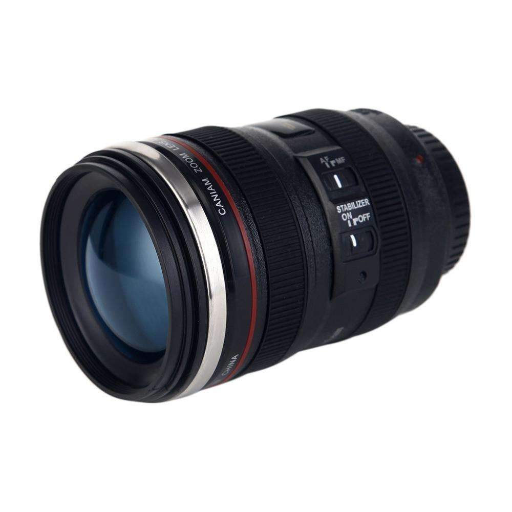 Travel Camera Lens Shaped Coffee Mug Stainless Steel