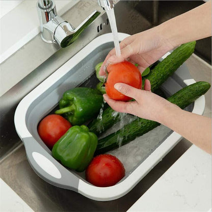 Wooden Kitchen Chopping Board Basket