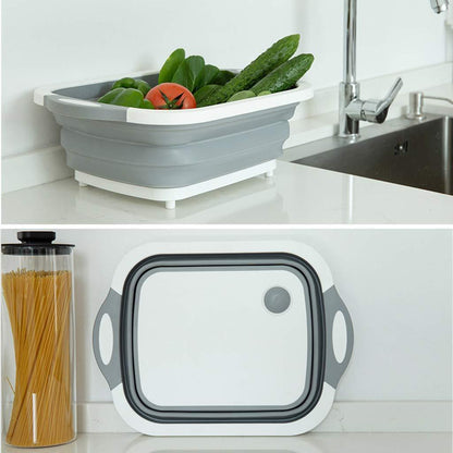 Wooden Kitchen Chopping Board Basket