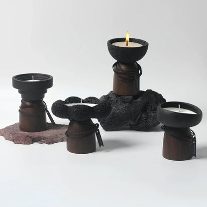 Warm Glow Metal Candle Stand