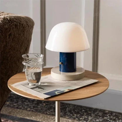 Natural Glow Wooden Mushroom Desk Lamp - Fesara