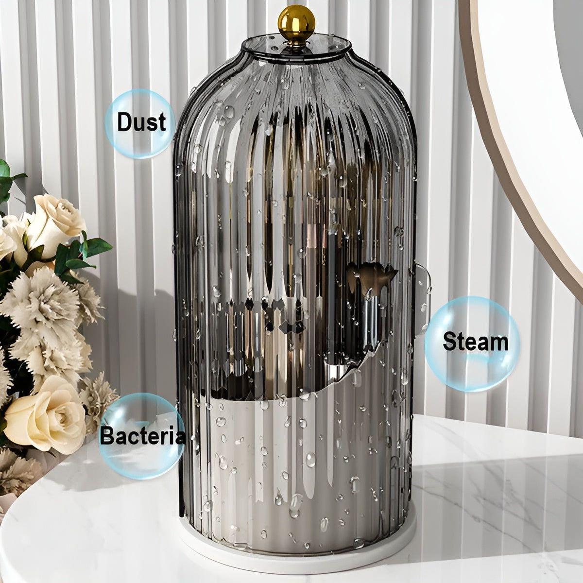 Rotating Makeup Brush Stand & Cosmetic Storage Case