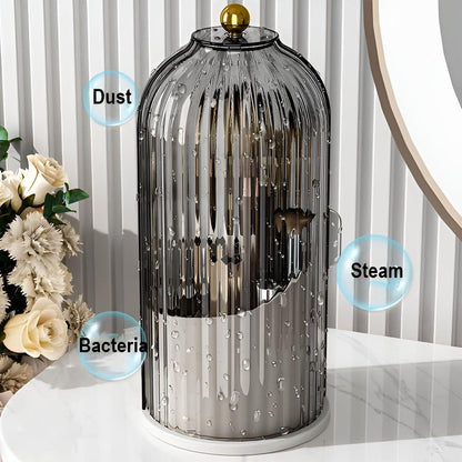 Rotating Makeup Brush Stand & Cosmetic Storage Case