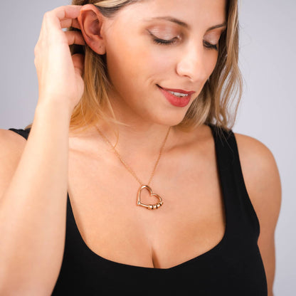 Customizable Heart Shaped Name Necklace - Fesara