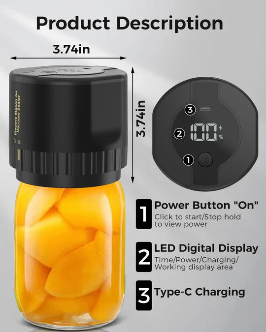 Automatic Food Jar Air Tight Sealer Set