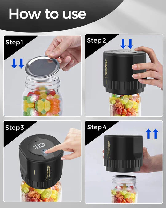 Automatic Food Jar Air Tight Sealer Set