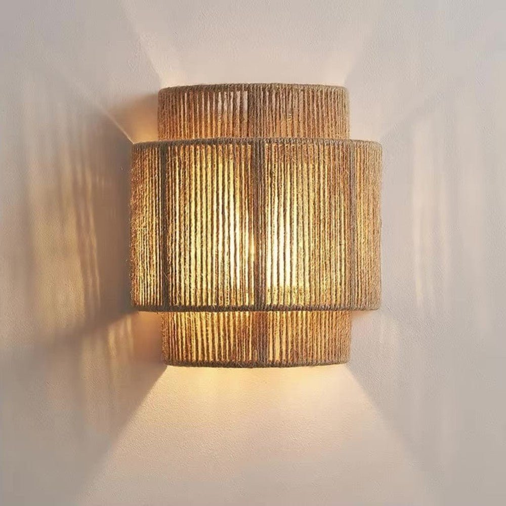 Woven Bamboo Wall Lamp - Fesara