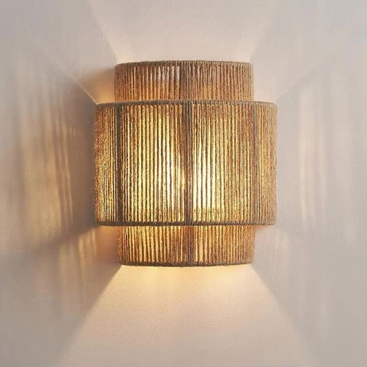 Woven Bamboo Wall Lamp - Fesara