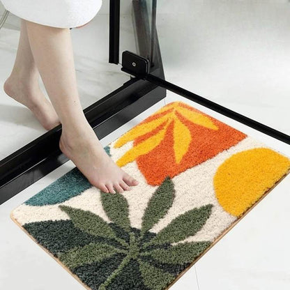 Soft Floral Bathroom Mat - Fesara