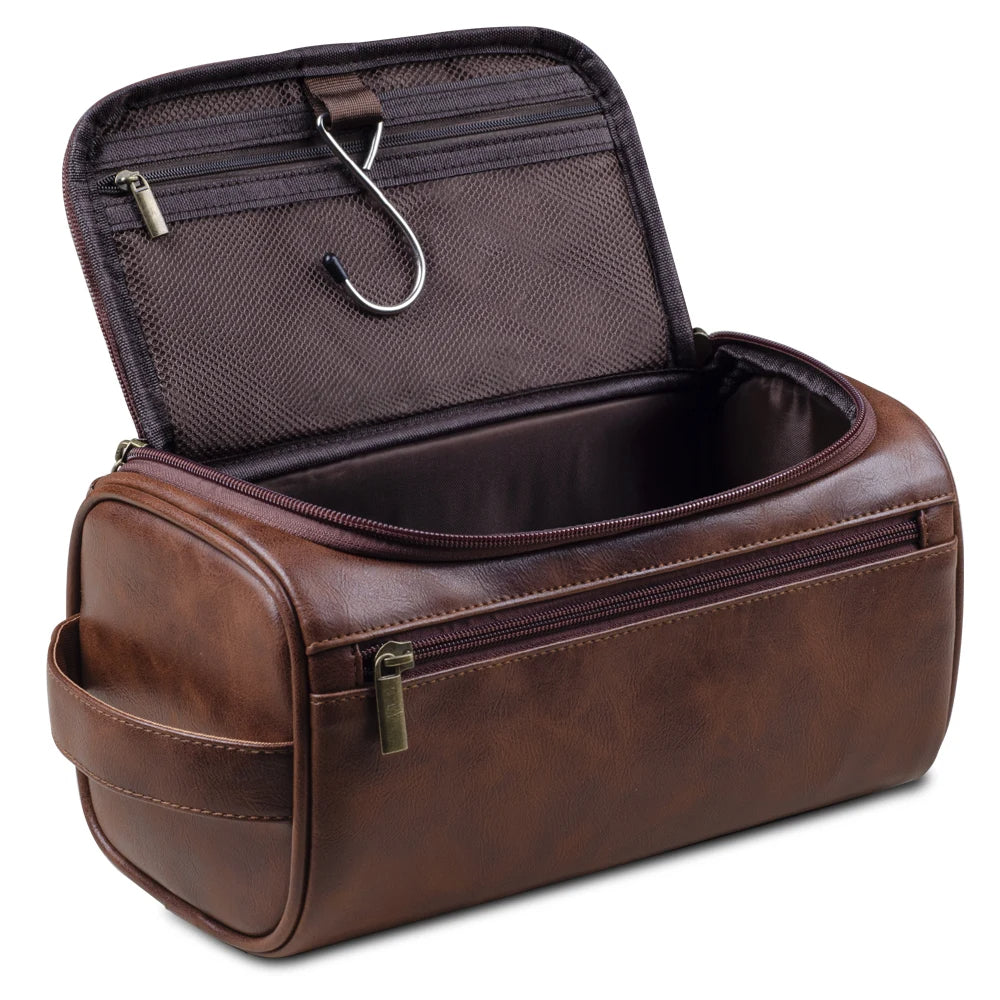 Luxury Mens Travel Toiletry Case - Waterproof Hanging Kit - Fesara