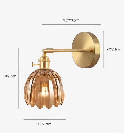 Classic Floral Pattern Wall Sconce Light