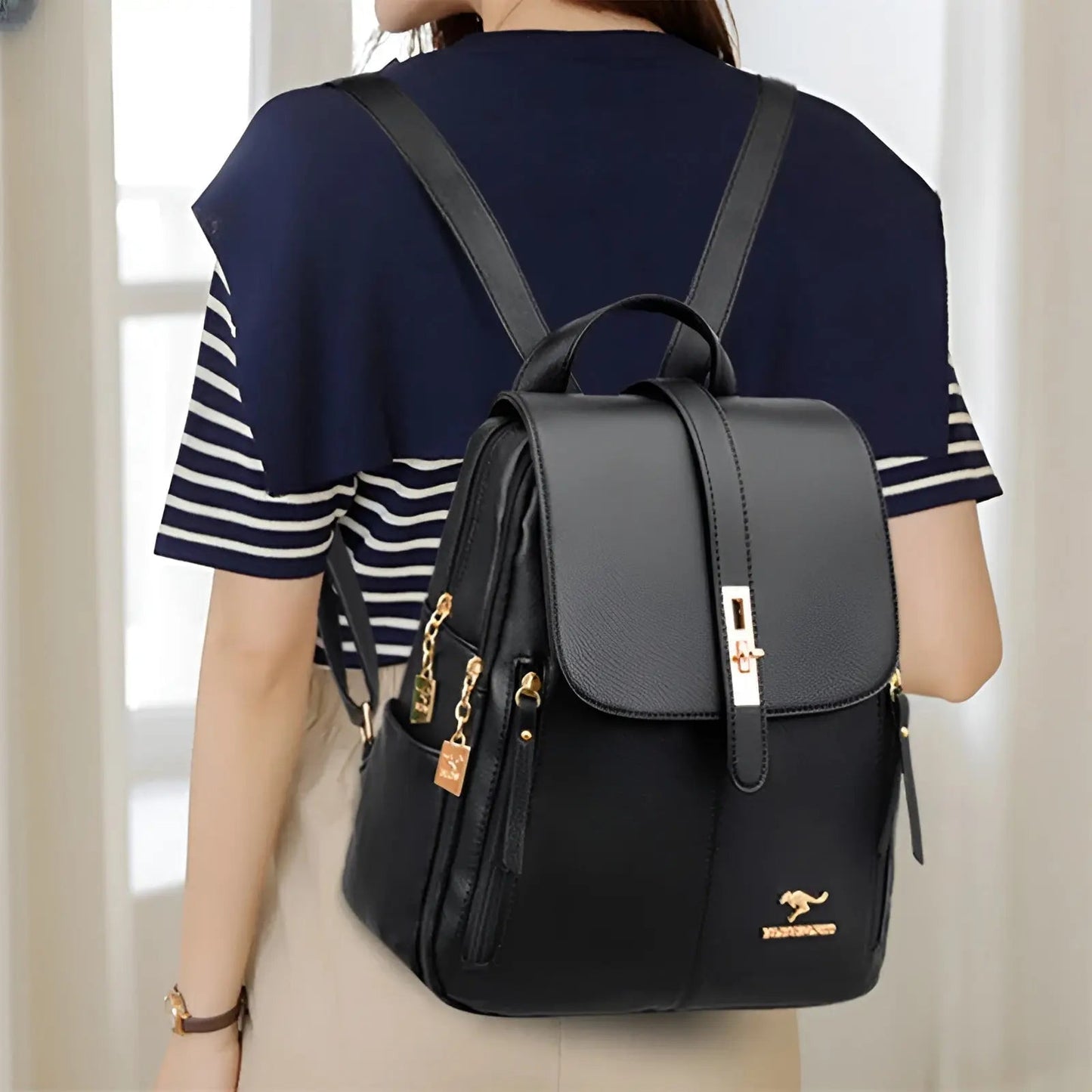 Premium Leather Ladies Daypack Bag - Fesara