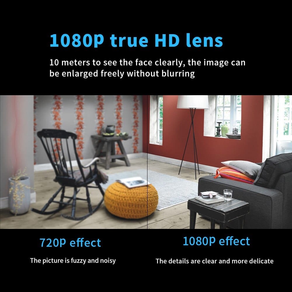 Compact WiFi Security Camera with HD Night Vision