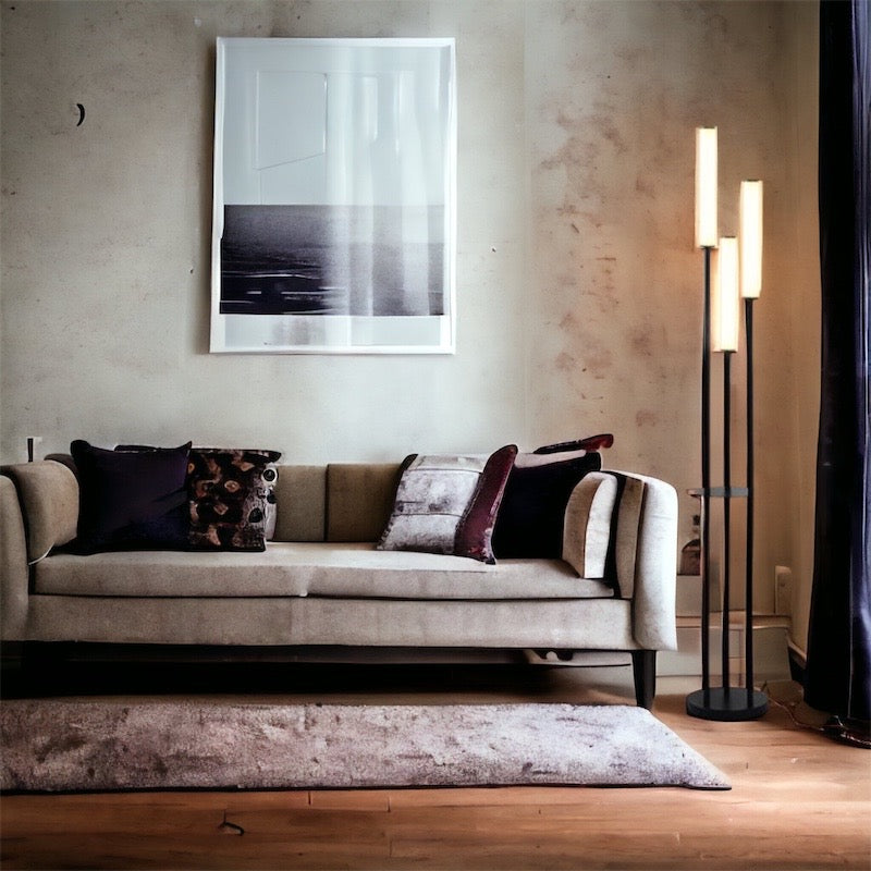 Modern LED Floor Light with Storage Shelf