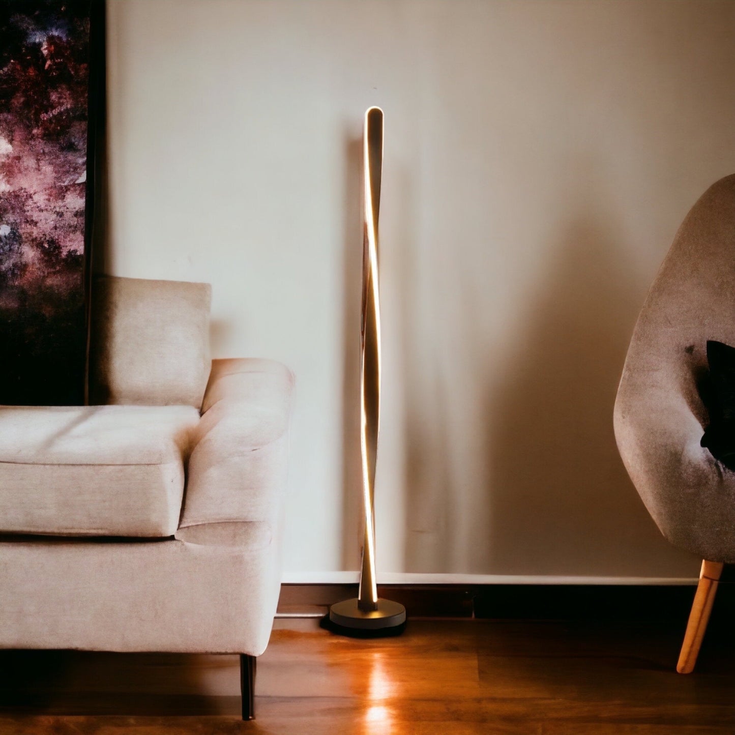 Adjustable Bright Silver Floor Lamp