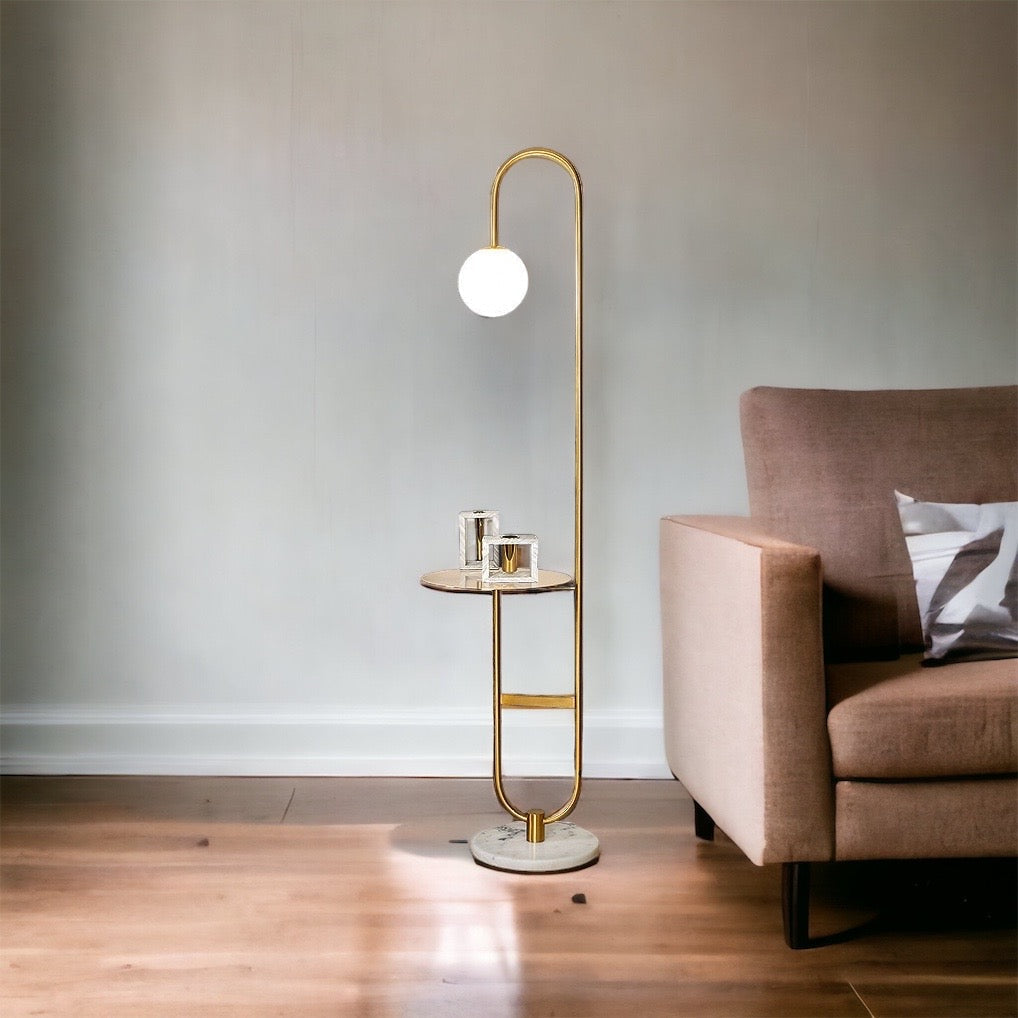 Space Saving Floor Lamp with Shelf