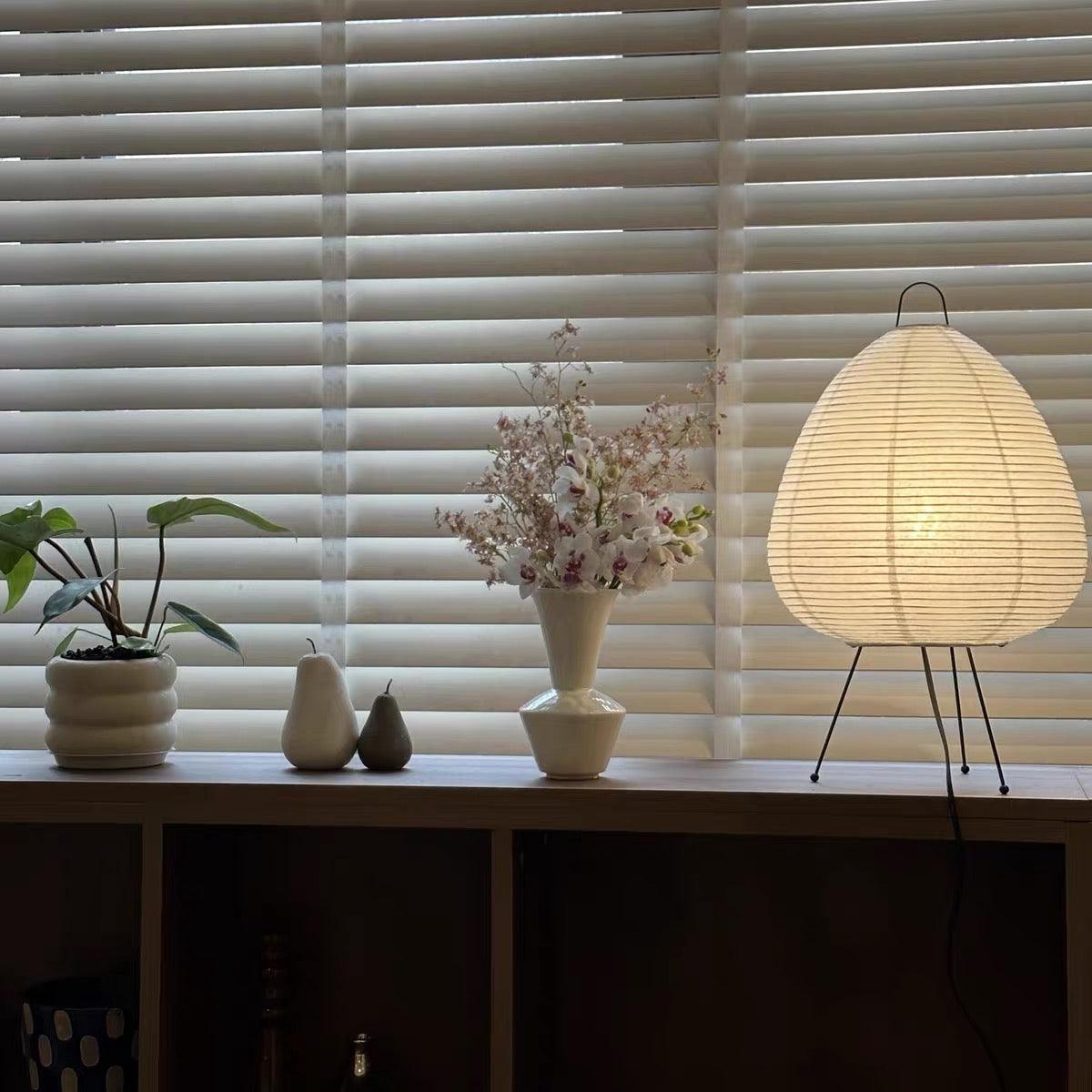 Traditional Japanese Paper Table Lamp