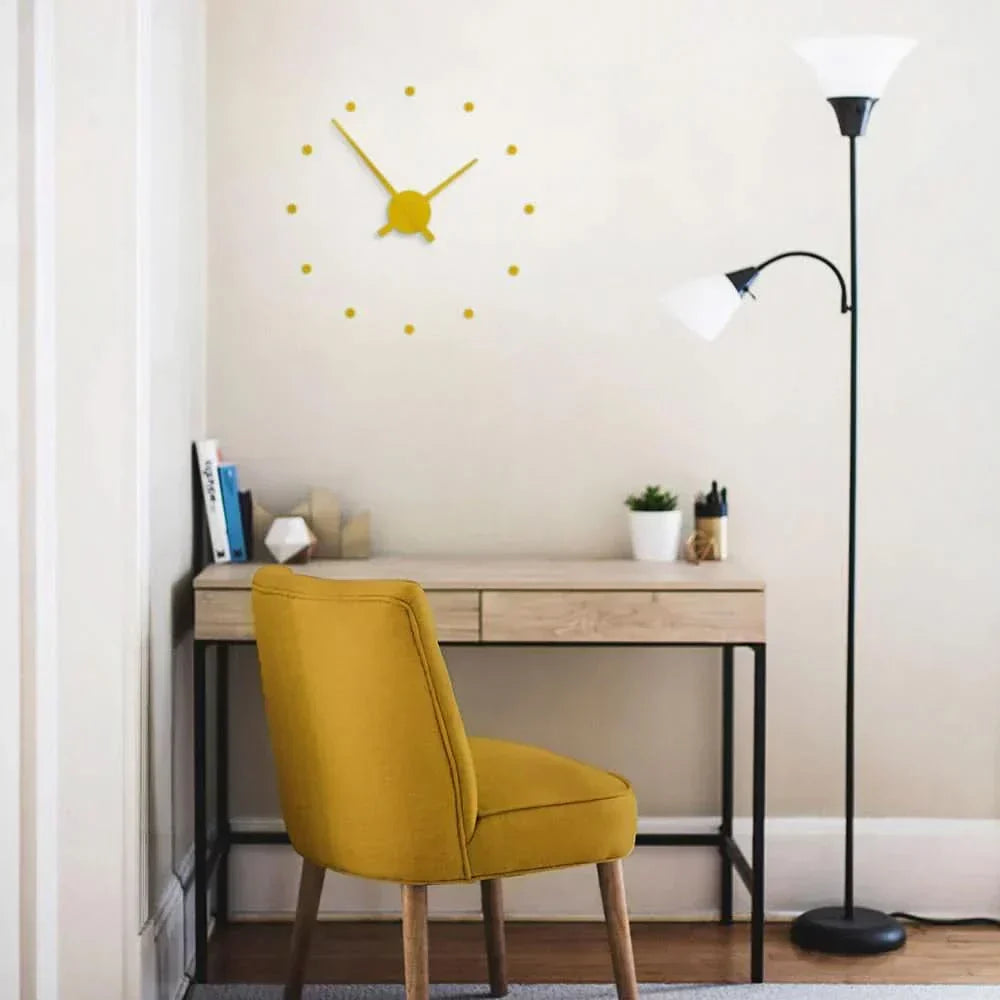 Simple Large Black Round Wall Clock 40cm - Fesara