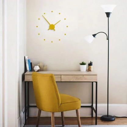 Simple Large Black Round Wall Clock 40cm - Fesara
