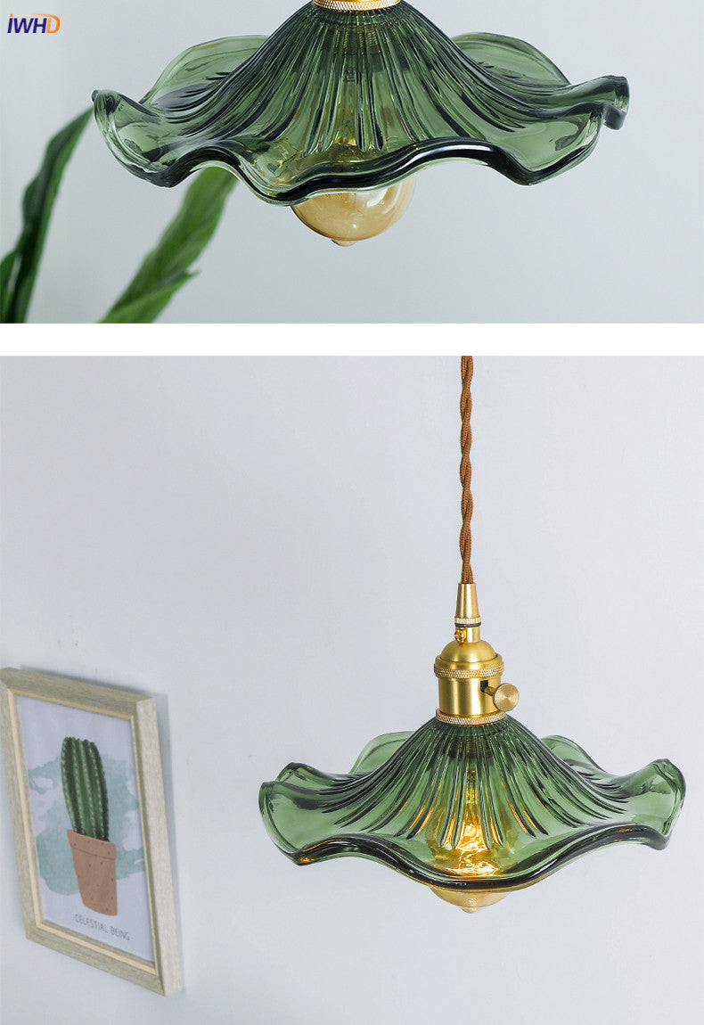 Modern Colourful Glass Copper Pendant Light