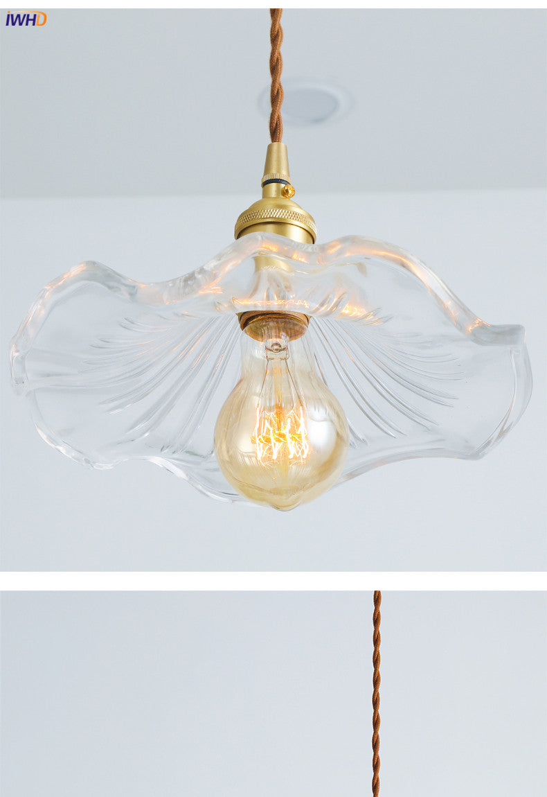 Modern Colourful Glass Copper Pendant Light
