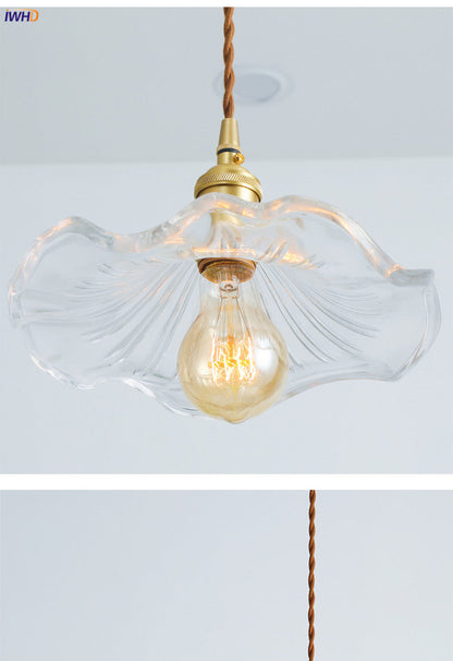 Modern Colourful Glass Copper Pendant Light