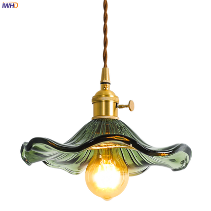 Modern Colourful Glass Copper Pendant Light