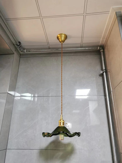 Modern Colourful Glass Copper Pendant Light