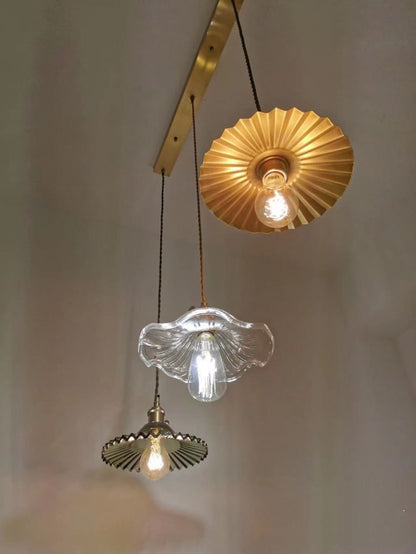 Modern Colourful Glass Copper Pendant Light