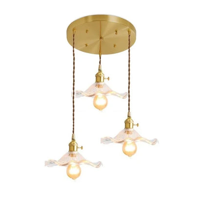 Modern Colourful Glass Copper Pendant Light - Fesara