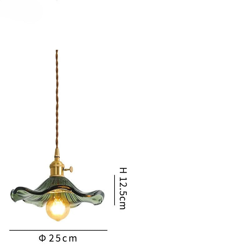 Modern Colourful Glass Copper Pendant Light