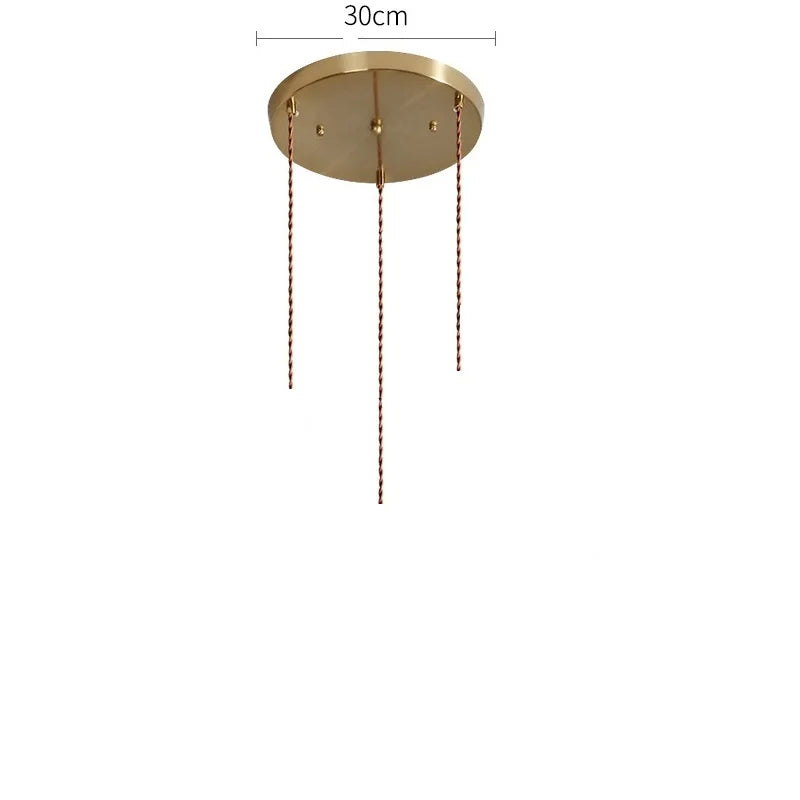 Modern Colourful Glass Copper Pendant Light