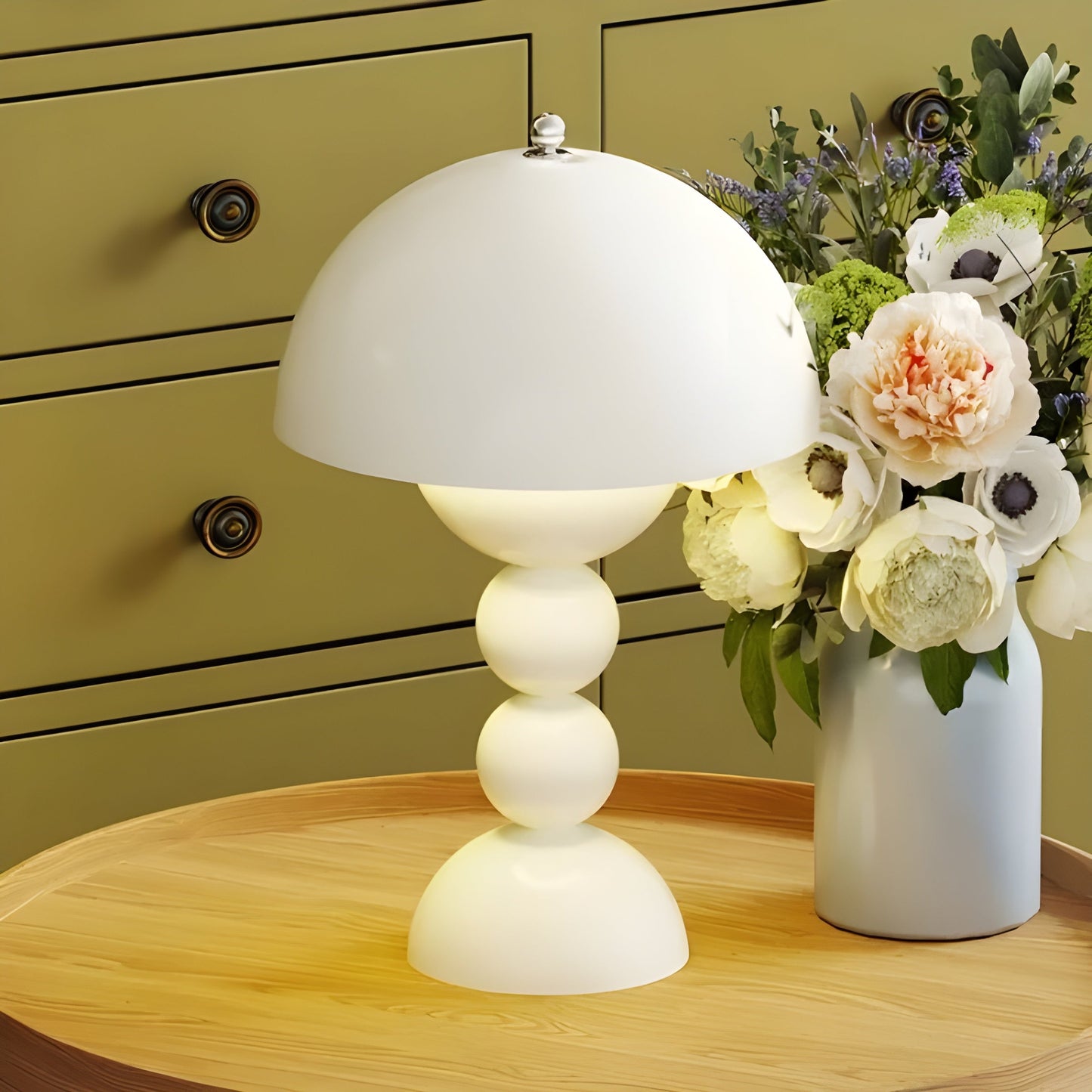 Simple White LED Desk Lamp with Dimmer