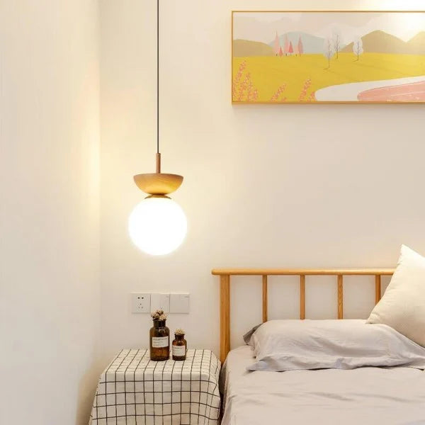 Rustic Wooden Pendant Lighting Fixture