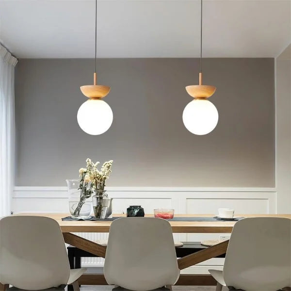 Rustic Wooden Pendant Lighting Fixture