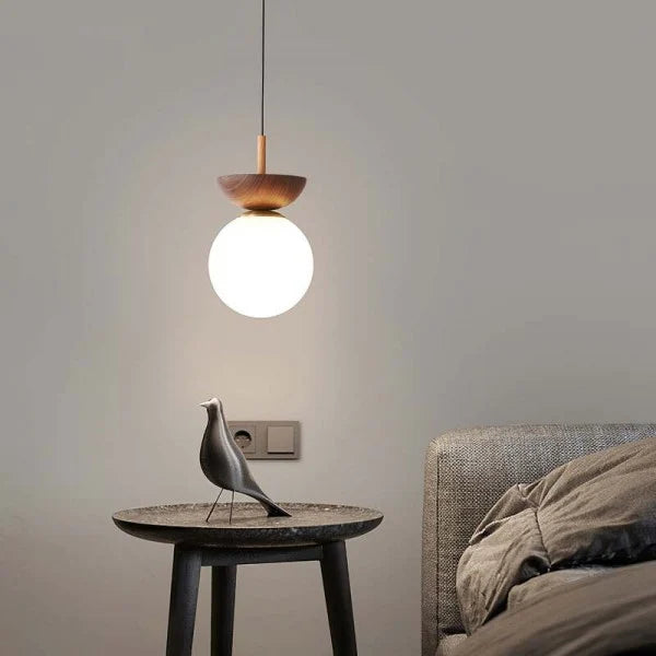 Rustic Wooden Pendant Lighting Fixture