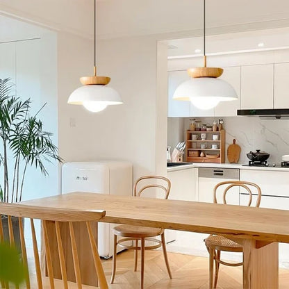 Rustic Wooden Pendant Lighting Fixture - Fesara