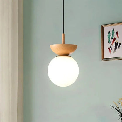 Rustic Wooden Pendant Lighting Fixture