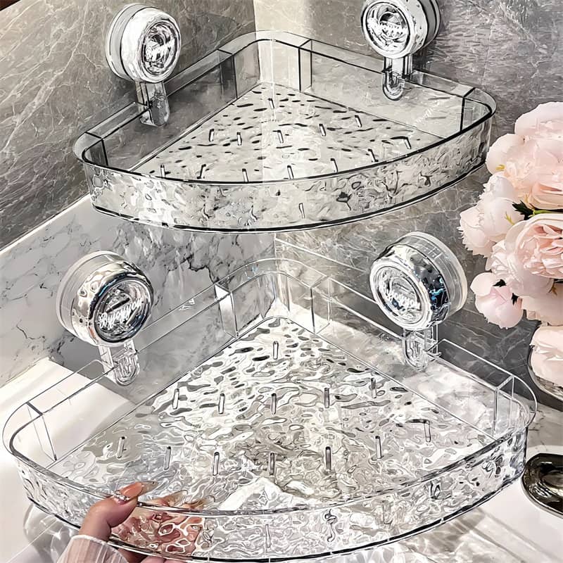 Easy Install Wall Shelf - Adhesive Suction Cup Storage Rack