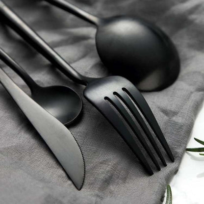 NovaChrome Modern Dinnerware 24 - Piece Set - Dinnerware - Wild Eye Vision