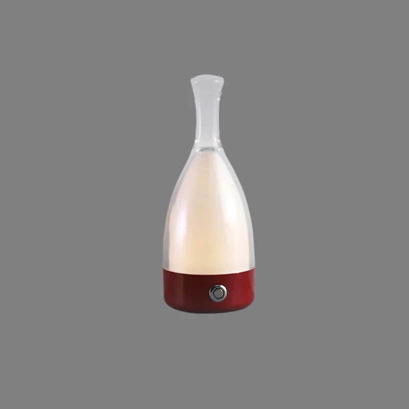 Elegant Glass Wine Bottle Desk Lamp
