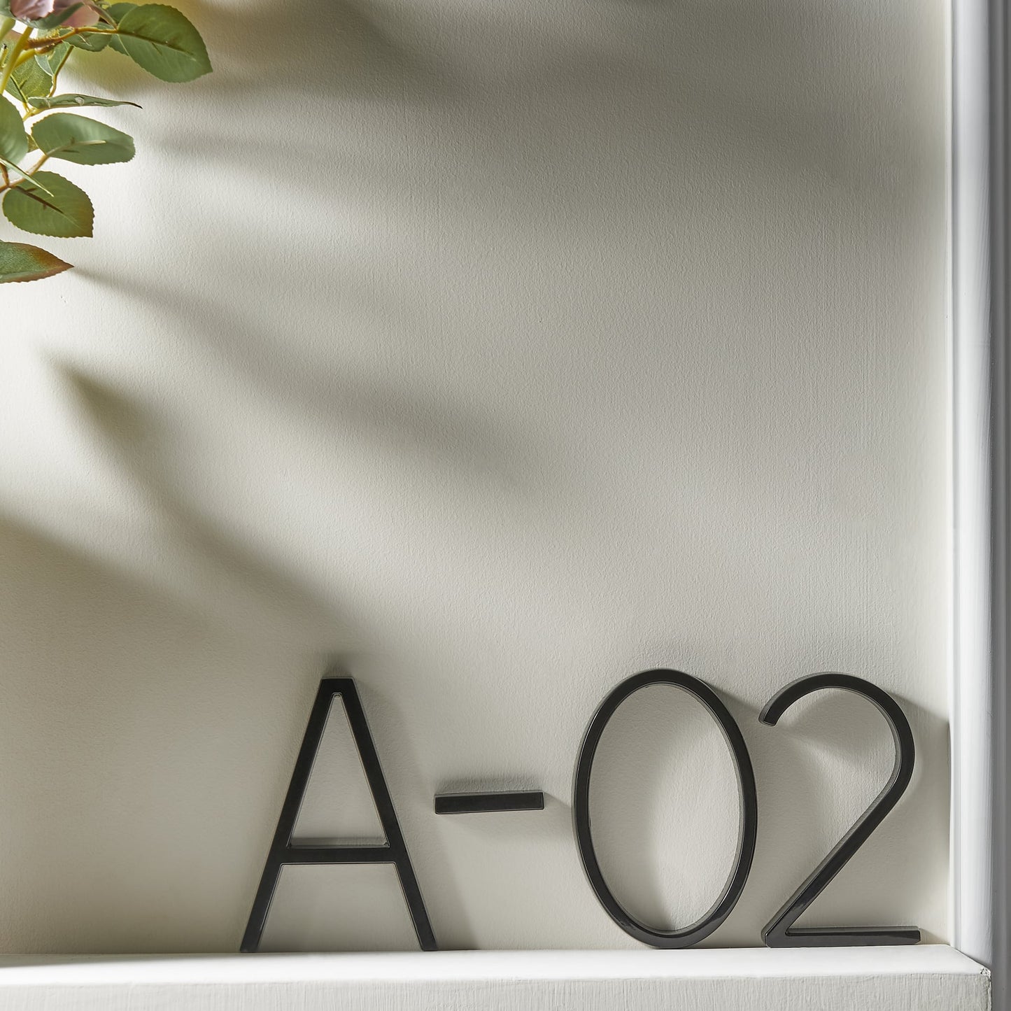 Modern Black Metal Floating House Numbers Sign