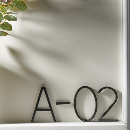 Modern Black Metal Floating House Numbers Sign
