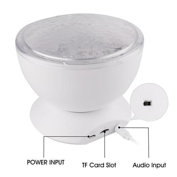 Compact Ocean Wave Sound Projector Player