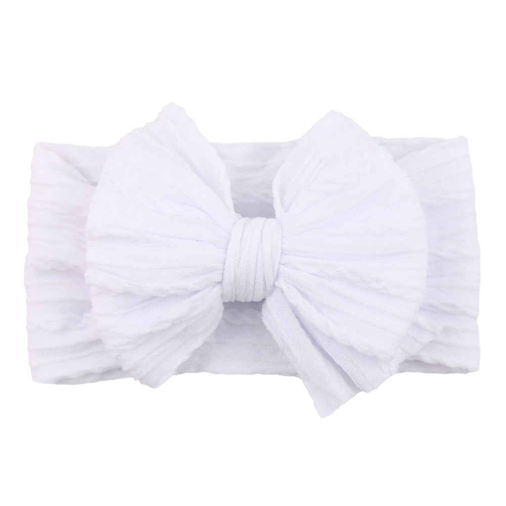 Girls' Soft Nylon Hair Bow Headband