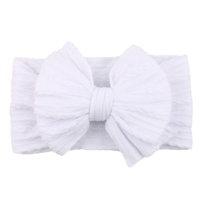 Girls' Soft Nylon Hair Bow Headband