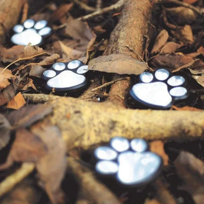 Outdoor Solar Powered Animal Paw Garden Lights
