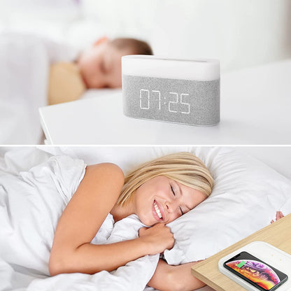 Compact Wireless Charging LED Clock Station