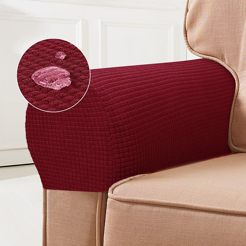 Soft Furniture Armrest Protectors, Set of 2, Red